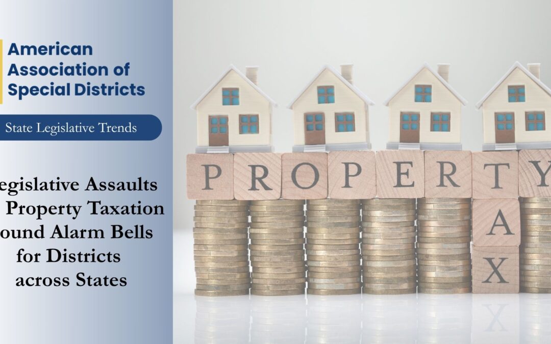 Coins with letter tiles spelling the words Property Tax